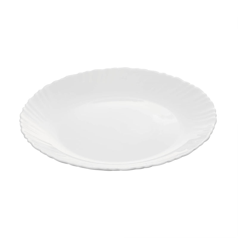 Prato Raso Nevada 24,5cm Branco Vidro Opalino - Lyor - Grupo Rojemac