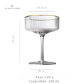 Taça Coupe de Vidro com Acabamento Canelado – Para Coquetéis, Sobremesas e Drinks Elegantes