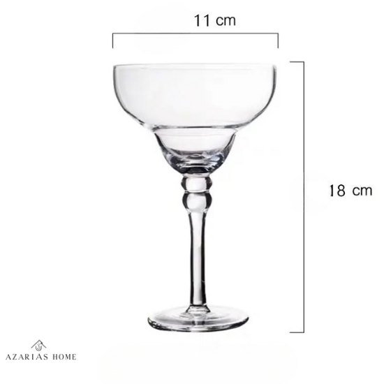Taça Margarita Pintada à Mão – Cristal Colorido para Coquetéis Criativos e Decoração Festiva