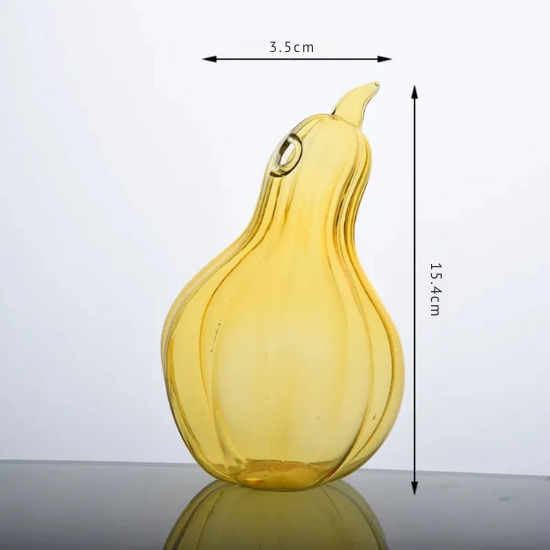 Vaso de Vidro em Formato de Frutas – Design Criativo com Cores em Geléia para Flores ou Decoração