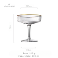 Taça Coupe de Vidro com Acabamento Canelado – Para Coquetéis, Sobremesas e Drinks Elegantes
