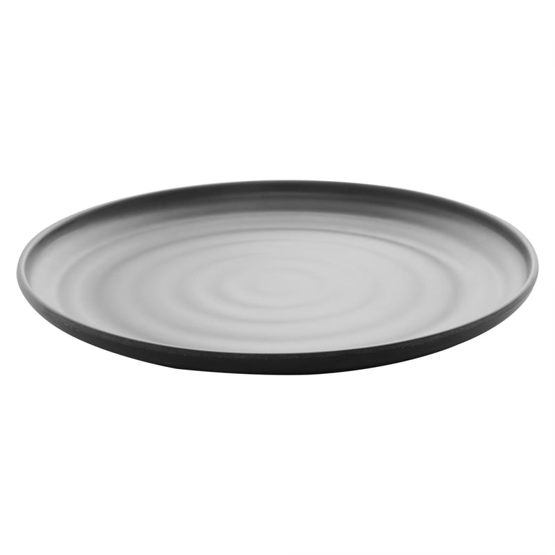 Prato Raso de Melamina Tóquio Preto 25,5cm - Lyor 