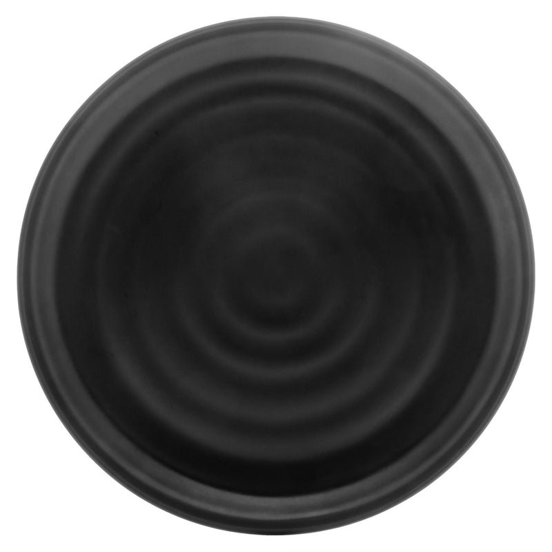 Prato Raso de Melamina Tóquio Preto 25,5cm - Lyor 