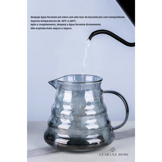Coador de Café em Resina Preta – Estilo V60, Resistente ao Calor para 1 a 4 Xícaras