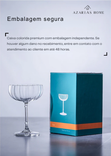 Taça Coupe em Vidro Estriado – Design Clássico para Coquetéis e Champagne