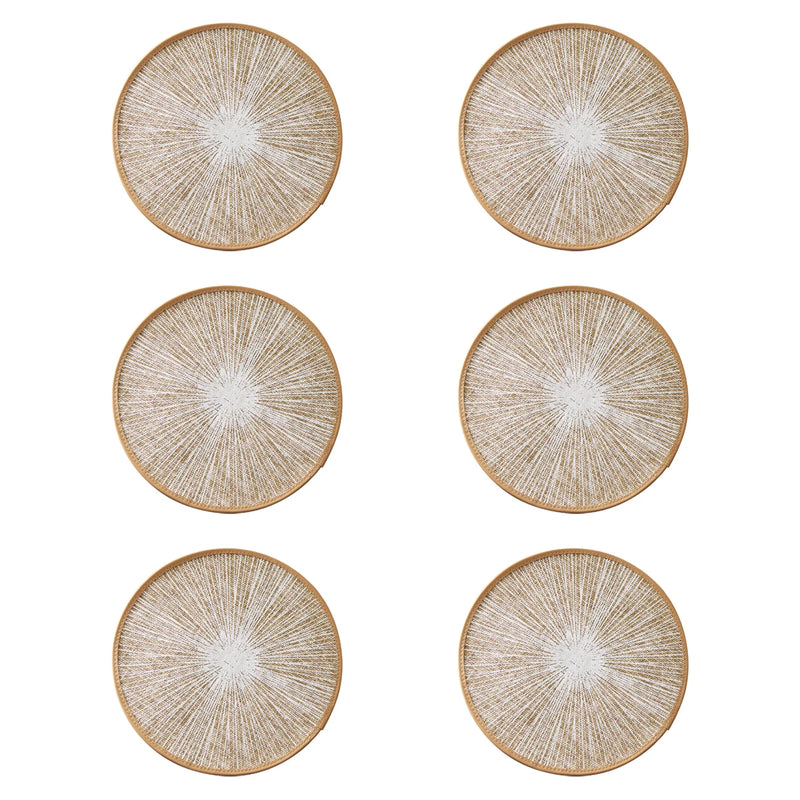 Jogo Americano Redondo de Tecido com Estampa Radial – Linha Classic para Mesa Posta Sofisticada