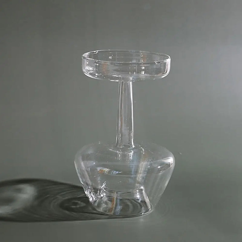 Vaso de Vidro Escultural – Design Nórdico Colorido para Flores Secas ou Arranjos Solo