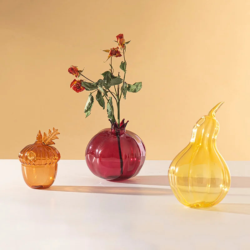 Vaso Decorativo de Vidro Colorido – Design Criativo para Flores e Arranjos