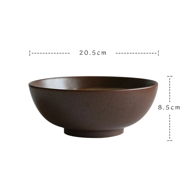 Tigela Japonesa de Cerâmica – Azul Texturizado com Listras, 1,4L