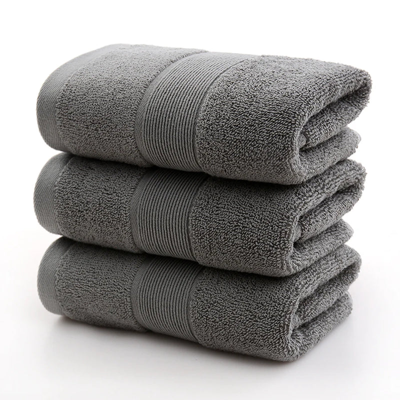 Conjunto com 3 Toalhas Grossas de Algodão Puro – Alta Absorção para Banho e SPA