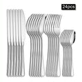 Conjunto de Talheres em Aço Inox 30 Peças – Design Minimalista para Mesa Posta Contemporânea