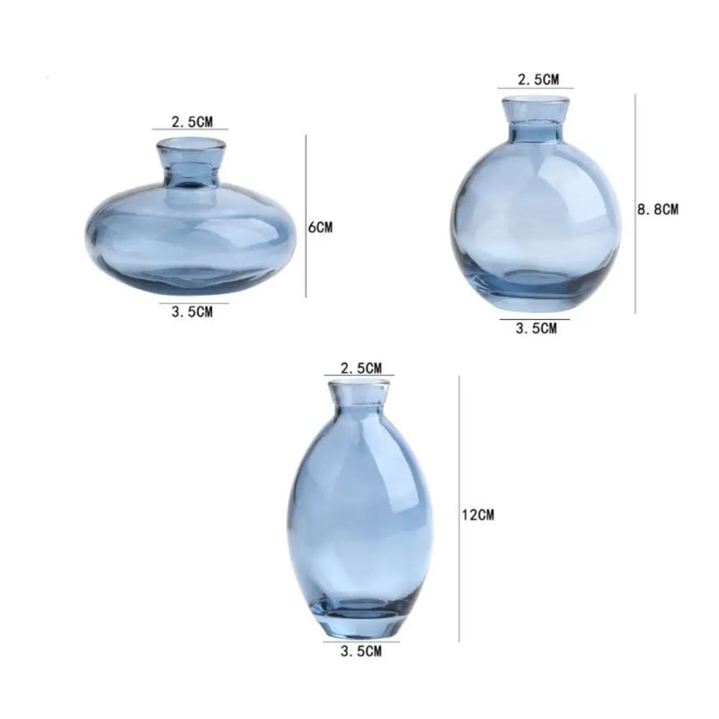 Mini Vaso de Vidro Transparente – Design Minimalista para Arranjos Delicados