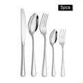 Conjunto de Talheres em Aço Inox 30 Peças – Design Minimalista para Mesa Posta Contemporânea