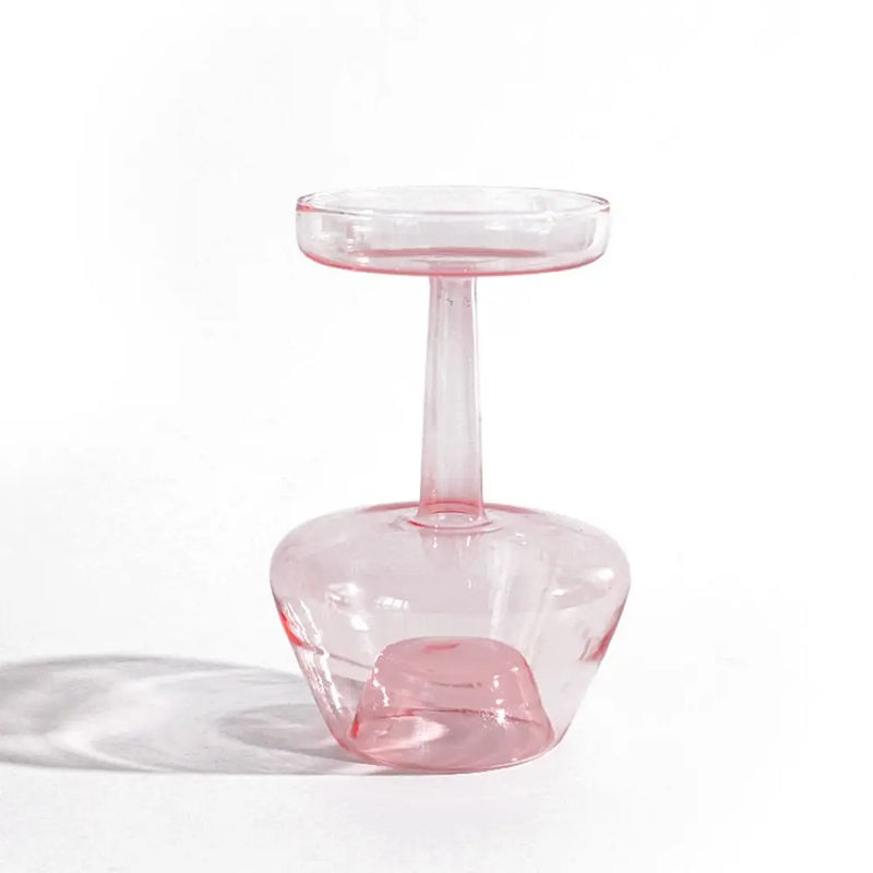 Vaso de Vidro Escultural – Design Nórdico Colorido para Flores Secas ou Arranjos Solo