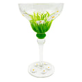 Taça Margarita Pintada à Mão – Cristal Colorido para Coquetéis Criativos e Decoração Festiva