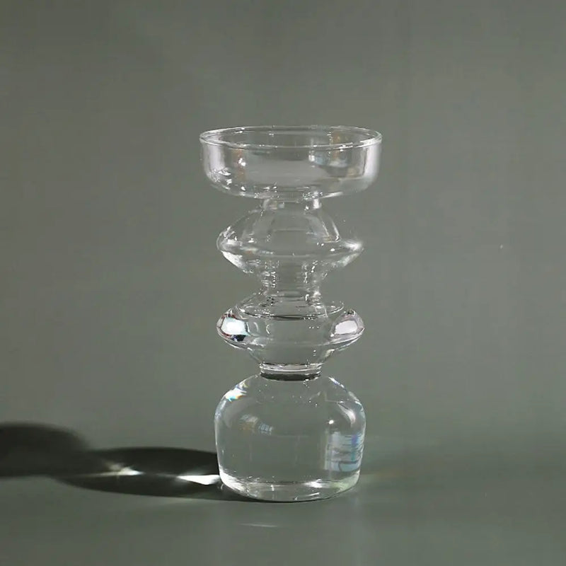 Vaso de Vidro Escultural – Design Nórdico Colorido para Flores Secas ou Arranjos Solo