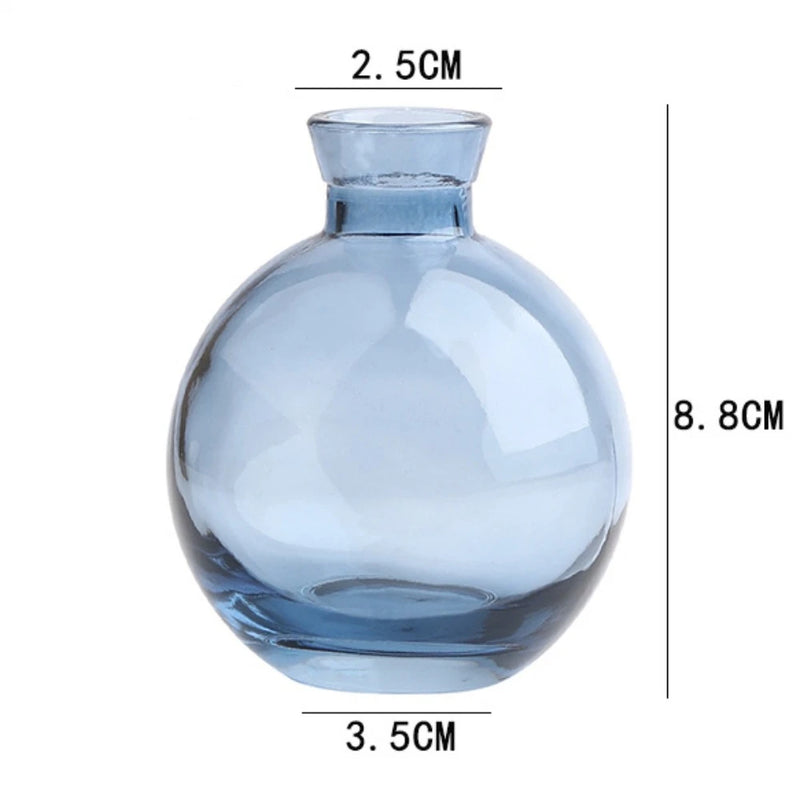 Mini Vaso de Vidro Transparente – Design Minimalista para Arranjos Delicados