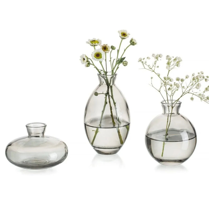 Mini Vaso de Vidro Transparente – Design Minimalista para Arranjos Delicados