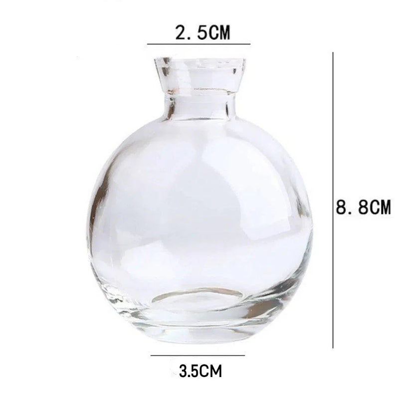 Mini Vaso de Vidro Transparente – Design Minimalista para Arranjos Delicados