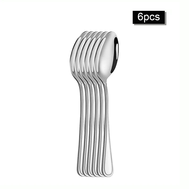 Conjunto de Talheres em Aço Inox 30 Peças – Design Minimalista para Mesa Posta Contemporânea