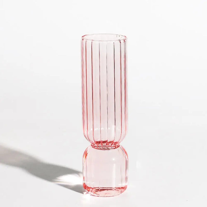 Vaso de Vidro Escultural – Design Nórdico Colorido para Flores Secas ou Arranjos Solo
