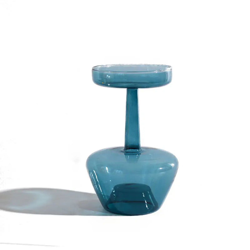 Vaso de Vidro Escultural – Design Nórdico Colorido para Flores Secas ou Arranjos Solo