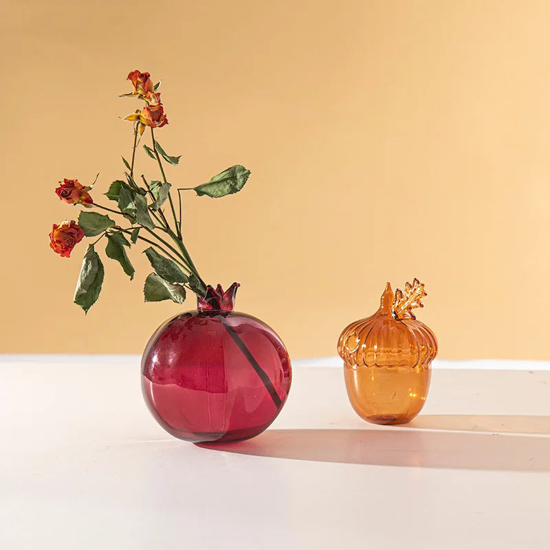 Vaso Decorativo de Vidro Colorido – Design Criativo para Flores e Arranjos