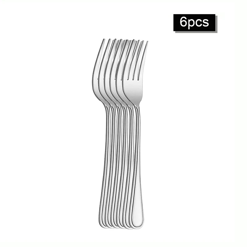 Conjunto de Talheres em Aço Inox 30 Peças – Design Minimalista para Mesa Posta Contemporânea