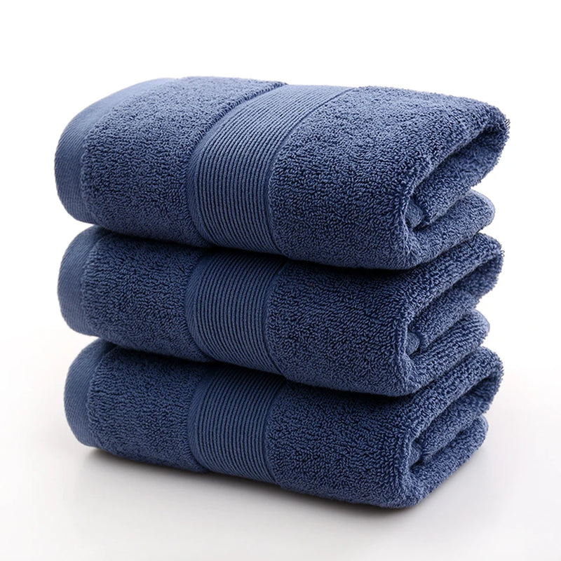 Conjunto com 3 Toalhas Grossas de Algodão Puro – Alta Absorção para Banho e SPA
