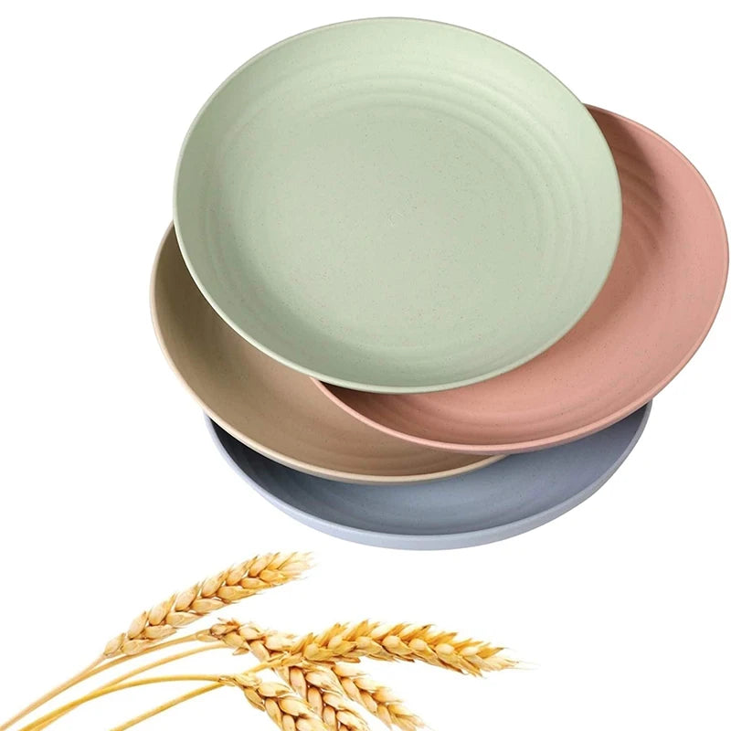 Prato Redondo Reutilizável com Fibra Vegetal – Leve, Resistente e Sustentável (Cores Pastel)
