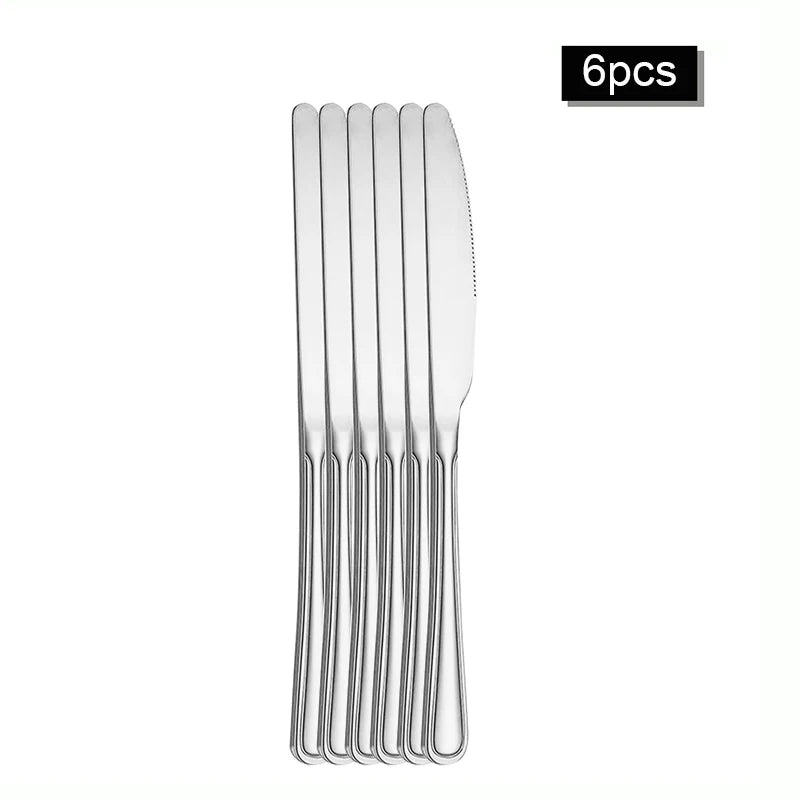 Conjunto de Talheres em Aço Inox 30 Peças – Design Minimalista para Mesa Posta Contemporânea
