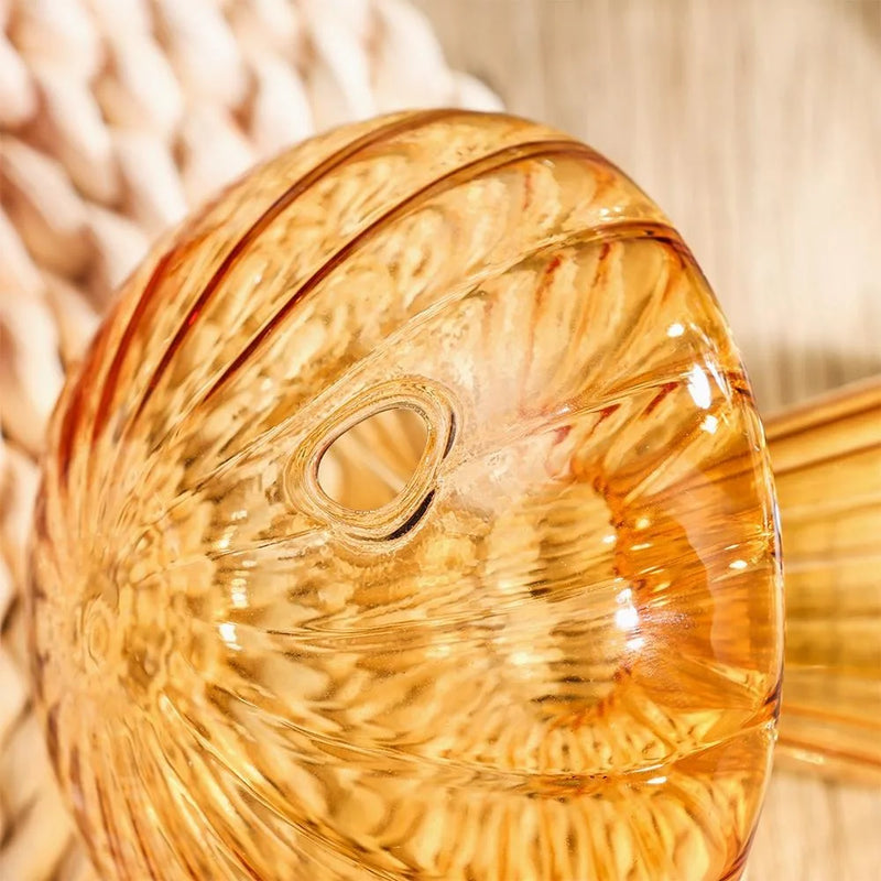 Vaso de Vidro em Formato de Cogumelo – Criativo, Transparente e Ideal para Flores ou Aromas