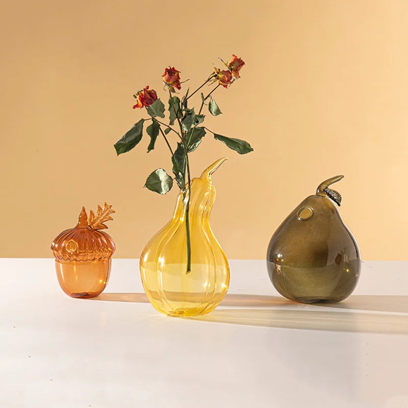 Vaso Decorativo de Vidro Colorido – Design Criativo para Flores e Arranjos