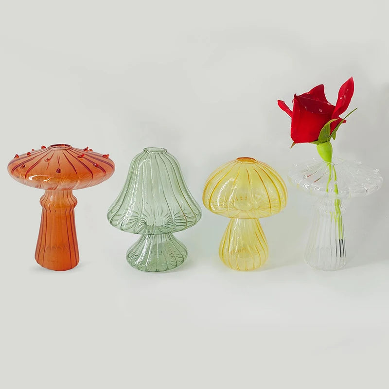 Vaso Decorativo de Vidro Colorido – Design Criativo para Flores e Arranjos