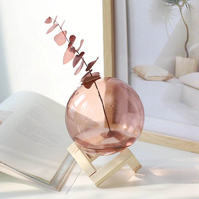 Vaso Decorativo de Vidro Colorido – Design Criativo para Flores e Arranjos