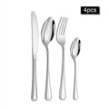 Conjunto de Talheres em Aço Inox 30 Peças – Design Minimalista para Mesa Posta Contemporânea