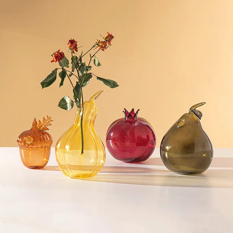 Vaso Decorativo de Vidro Colorido – Design Criativo para Flores e Arranjos