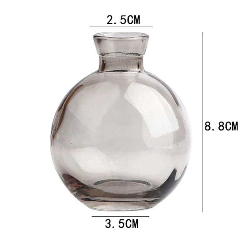 Mini Vaso de Vidro Transparente – Design Minimalista para Arranjos Delicados