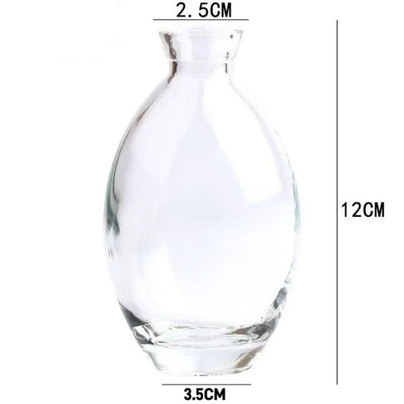 Mini Vaso de Vidro Transparente – Design Minimalista para Arranjos Delicados