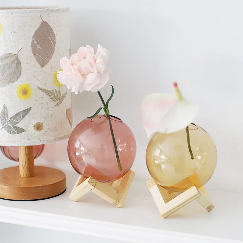 Vaso Decorativo de Vidro Colorido – Design Criativo para Flores e Arranjos