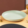 Prato Redondo de fibra vegetal – Inquebrável, Leve e Colorido para Saladas, Frutas ou Jantares