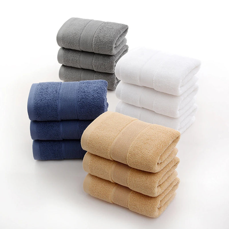 Conjunto com 3 Toalhas Grossas de Algodão Puro – Alta Absorção para Banho e SPA