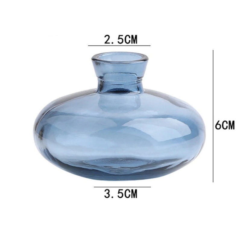 Mini Vaso de Vidro Transparente – Design Minimalista para Arranjos Delicados
