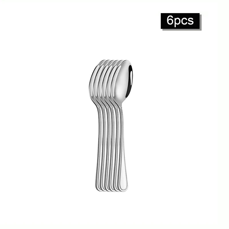 Conjunto de Talheres em Aço Inox 30 Peças – Design Minimalista para Mesa Posta Contemporânea