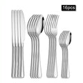 Conjunto de Talheres em Aço Inox 30 Peças – Design Minimalista para Mesa Posta Contemporânea