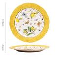 Louças de Porcelana Estilo Europeu com Estampa de Limões – Conjuntos de Pratos, Xícaras e Chá (Uso no Micro-ondas)