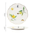 Louças de Porcelana Estilo Europeu com Estampa de Limões – Conjuntos de Pratos, Xícaras e Chá (Uso no Micro-ondas)