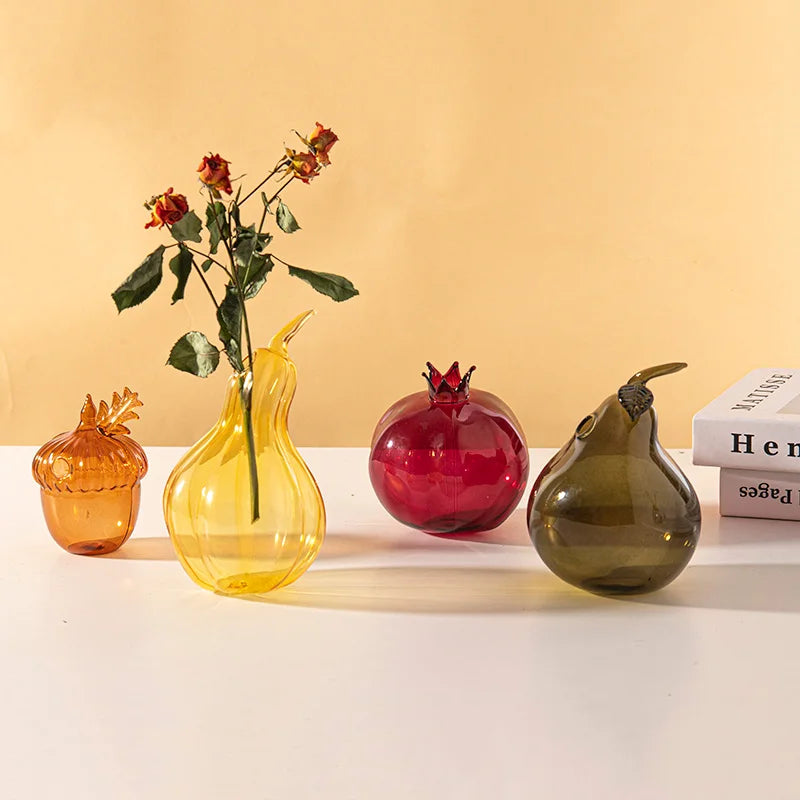Vaso Decorativo de Vidro Colorido – Design Criativo para Flores e Arranjos