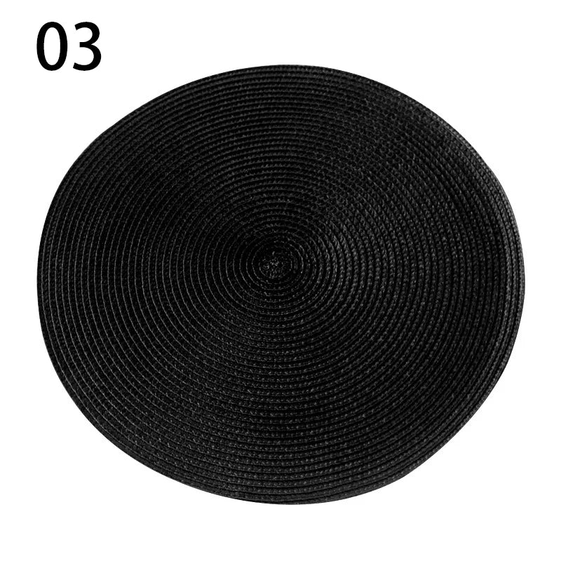 Jogo Americano Redondo de 38cm em PP Texturizado – Lavável, Antiderrapante e Colorido